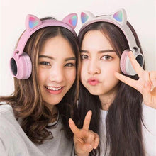 Load image into Gallery viewer, New Arrival LED Cat Ear Noise Cancelling Headphones Bluetooth 5.0 Young People Kids Headset Support TF Card 3.5mm Plug With Mic