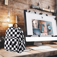 Load image into Gallery viewer, Deanfun Mini Backpack 3D Printed Classical Black And White Lattice Waterproof Backpack Women Shoulder Bag For Teenages MNSB-8